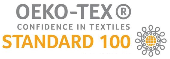 Zarówno bawełna, jak i włóknina posiadają certyfikat OEKO-TEX 100, zapewniający bezpieczeństwo przy kontakcie ze skórą.